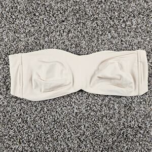 Womens Sz 44D Strapless T Shirt Bra Light Beige Unlined